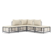 Pemberly Row Contemporary Garden Lounge Set in Anthracite/Gray