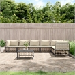 Pemberly Row Contemporary Garden Lounge Set in Anthracite/Gray