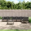 Pemberly Row Contemporary Garden Lounge Set in Anthracite/Gray