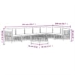 Pemberly Row Contemporary Garden Lounge Set in Anthracite/Gray
