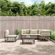 Pemberly Row Poly Rattan Medium Seats Many Garden Lounge Set in Anthracite
