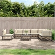 Pemberly Row Poly Rattan Large Modular Garden Lounge Set in Anthracite