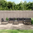 Pemberly Row Contemporary Garden Lounge Set in Anthracite/Gray