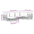 Pemberly Row Contemporary Garden Lounge Set in Anthracite/Gray