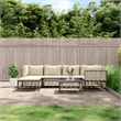 Pemberly Row Poly Rattan Large Modular Garden Lounge Set in Anthracite
