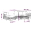 Pemberly Row Contemporary Garden Lounge Set in Anthracite/Gray