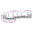 Pemberly Row Contemporary Garden Lounge Set Dark Gray And Beige