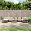 Pemberly Row Poly Rattan Large Modular Garden Lounge Set in Anthracite
