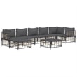 Pemberly Row Contemporary Garden Lounge Set in Anthracite/Gray
