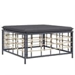Pemberly Row Contemporary Garden Lounge Set in Anthracite/Gray
