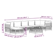 Pemberly Row Contemporary Garden Lounge Set in Anthracite/Gray