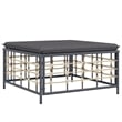 Pemberly Row Contemporary Garden Lounge Set in Anthracite/Gray