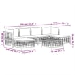 Pemberly Row Contemporary Garden Lounge Set in Anthracite And Beige