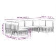 Pemberly Row Contemporary Garden Lounge Set in Anthracite & Beige