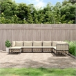 Pemberly Row Contemporary Garden Lounge Set in Anthracite/Gray