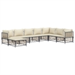 Pemberly Row Contemporary Garden Lounge Set in Anthracite/Gray
