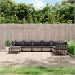 Pemberly Row Contemporary Garden Lounge Set in Anthracite/Gray