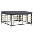 Pemberly Row Contemporary Garden Lounge Set Set of 10 in Anthracite