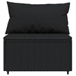 Pemberly Row PE Rattan Large Adjustable Feet Patio Lounge Set in Black