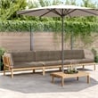 Pemberly Row Contemporary Solid Acacia Wood Medium Pallet Sofa Set Taupe