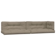 Pemberly Row Contemporary Solid Acacia Wood Medium Pallet Sofa Set Taupe