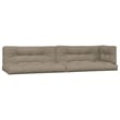 Pemberly Row Solid Acacia Wood Standard Modular Pallet Sofa Set in Taupe