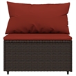 Pemberly Row Synthetic Poly Rattan Patio Lounge Set in Brown