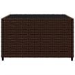 Pemberly Row PE Rattan Patio Lounge Set in Brown With Green Cushions