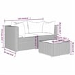 Pemberly Row PE Rattan Patio Lounge Set in Brown With Green Cushions