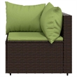 Pemberly Row Contemporary Patio Lounge Set in Brown And Green
