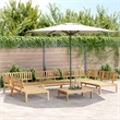 Pemberly Row Solid Acacia Wood 6 Piece Set Pallet Sofa Set in Natural Wood