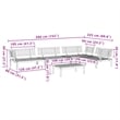 Pemberly Row Solid Acacia Wood Medium Modular Pallet Sofa Set in Brown