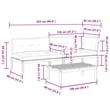 Pemberly Row Solid Acacia Wood Large Modular Pallet Sofa Set in Brown