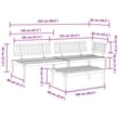 Pemberly Row Solid Acacia Wood Large Modular Pallet Sofa Set in Brown