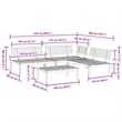 Pemberly Row Solid Acacia Wood Large Modular Pallet Sofa Setin Natural Wood
