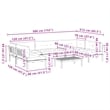 Pemberly Row Solid Acacia Wood Large Modular Pallet Sofa Set in Black