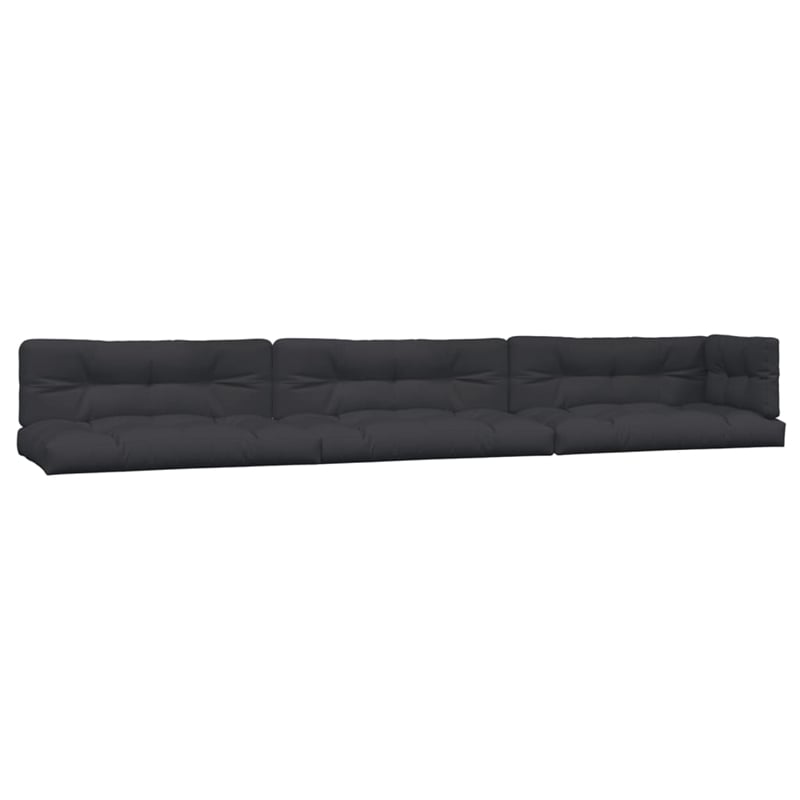 Pemberly Row Solid Acacia Wood Large Modular Pallet Sofa Set in Black