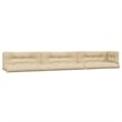 Pemberly Row Solid Acacia Wood & Polyester Pallet Sofa Set Beige & Natural Wood