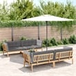 Pemberly Row Solid Acacia Wood Standard Modular Pallet Sofa Set in Gray