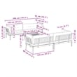 Pemberly Row Solid Acacia Wood Standard Modular Pallet Sofa Set in Gray