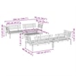 Pemberly Row Solid Acacia Wood Standard Modular Pallet Sofa Set in Natural Wood