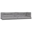 Pemberly Row Solid Acacia Wood Medium Modular Pallet Sofa Set in Gray