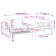 Pemberly Row Acacia Wood & Polyester Medium Modular Pallet Sofa Set in Gray