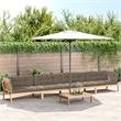 Pemberly Row Solid Acacia Wood & Polyester Cushions Pallet Sofa Set in Taupe