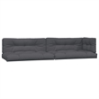 Pemberly Row Solid Acacia Wood Extra Large Modular Pallet Sofa Set in Anthracite