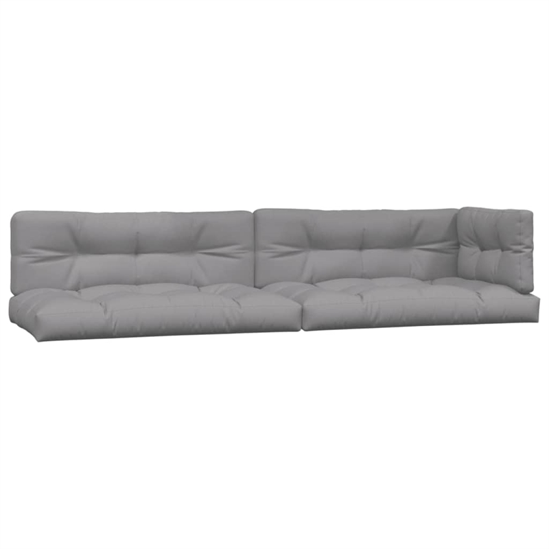 Pemberly Row Solid Acacia Wood Large Modular Pallet Sofa Set in Gray
