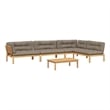 Pemberly Row Pallet Sofa Set Solid Acacia Wood Solid Acacia Wood & Polyester