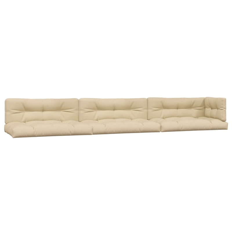 Pemberly Row Solid Acacia Wood Large Modular Pallet Sofa Set in Beige