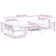 Pemberly Row Solid Acacia Wood Large Modular Pallet Sofa Set in Anthracite