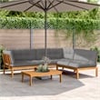 Pemberly Row Contemporary Pallet Sofa Set in Gray & Natural Wood